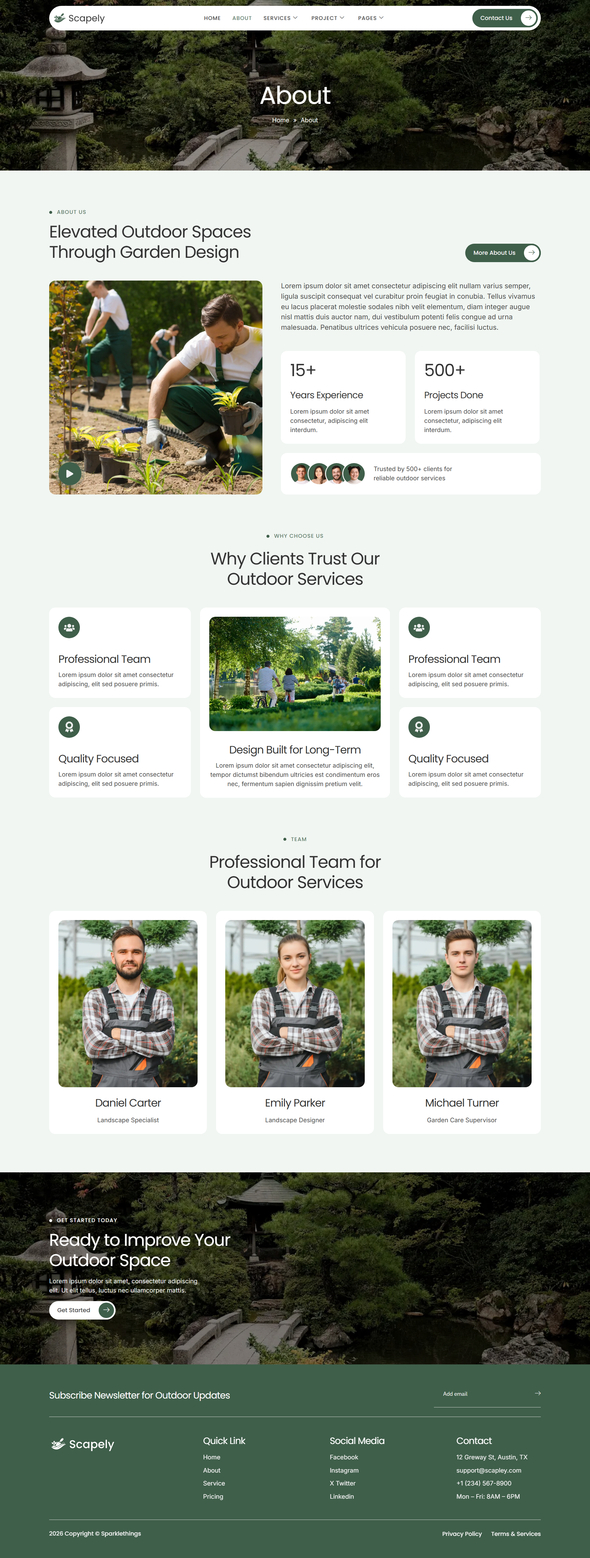 Scapely - Landscaping & Gardening Elementor Template Kit