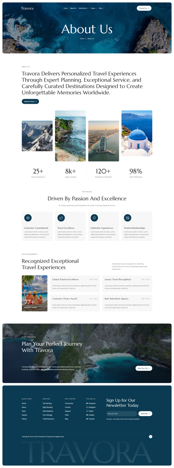 Travora - Tour & Travel Agency Elementor Template Kit