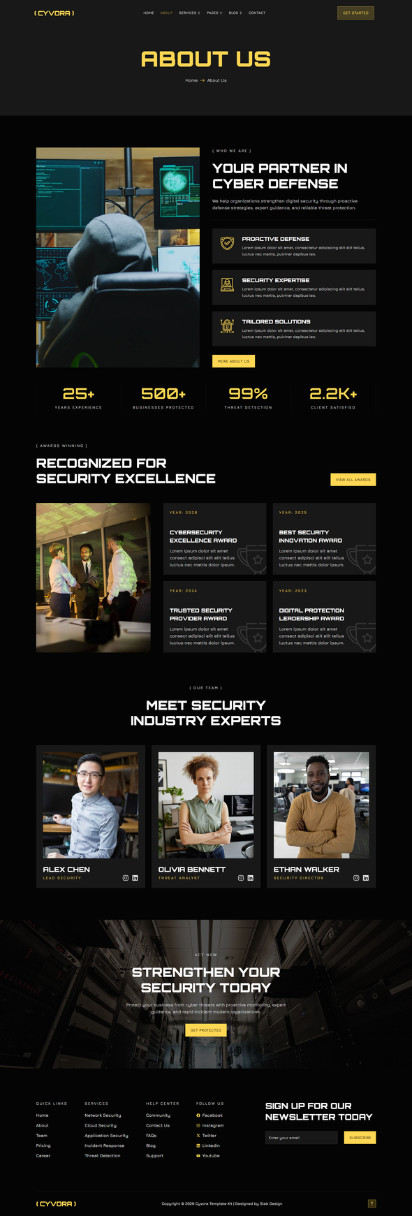 Cyvora - Cyber Security Services Elementor Template Kit
