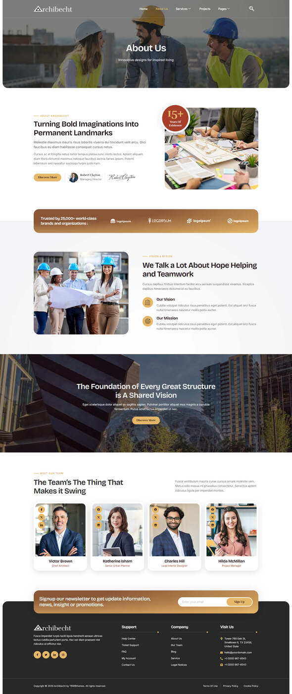 Archibecht - Architecture & Construction Elementor Template Kit