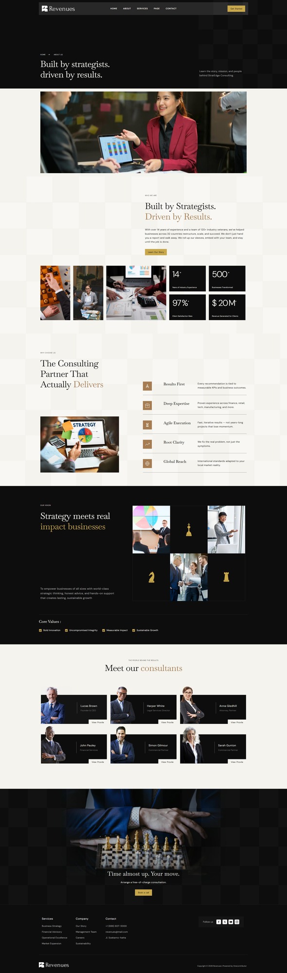 Revenues - Business Consulting & Strategy Elementor Template Kit