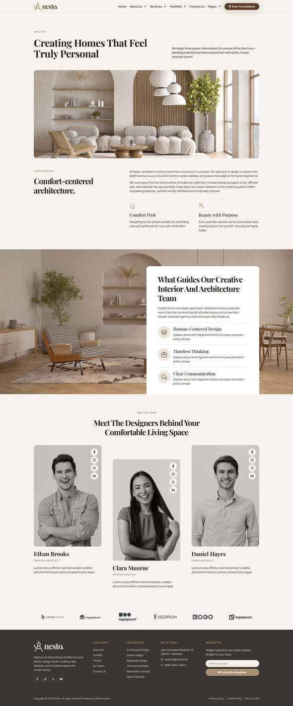 Nesto - Interior Design Elementor Pro Template Kit