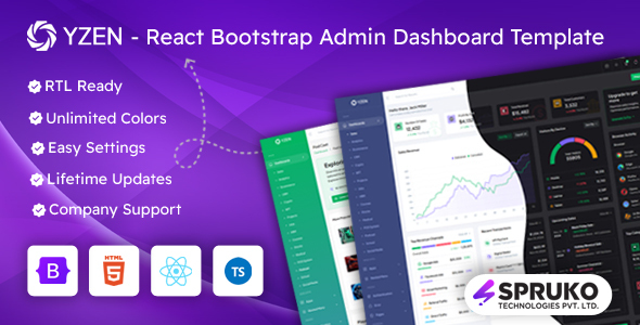 Yzen - TypeScript React Admin Dashboard Bootstrap Template