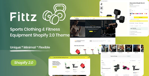 Fittz - Sports Clothing & Fitness Equipment Shopify 2.0 Theme