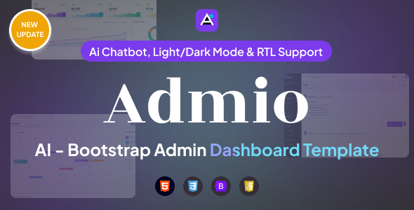 Admio - AI Multipurpose Bootstrap 5 Admin Dashboard Template + RTL