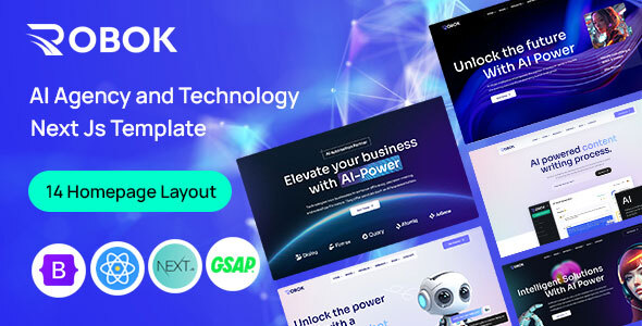 Robok - AI Agency & Technology Next JS Template