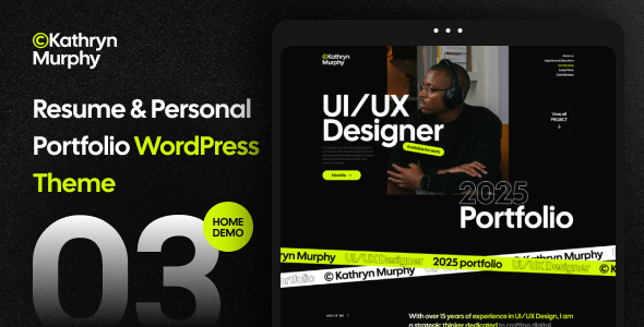 Kathryn - Personal Portfolio & Photography WordPress Theme