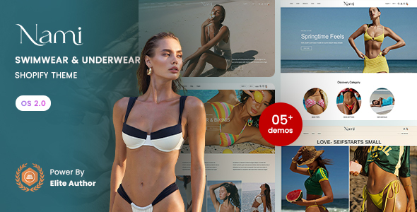 Nami -  Swimwear & Underwear Shopify 2.0 Theme product preview