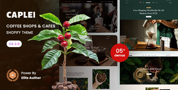 Caplei - Coffee Shops & Cafes Shopify 2.0 Theme