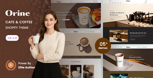 Orine - Cafe & Coffee Shop Shopify 2.0 Theme