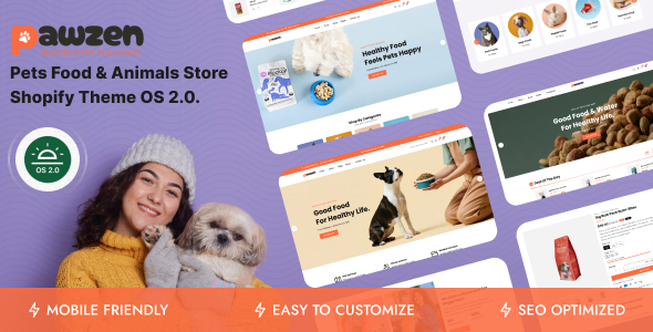 Pawzen – Pets Food & Animals Store Shopify OS 2.0 Theme