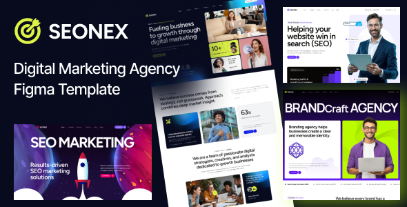 Seonex - Digital Marketing Agency Figma Template