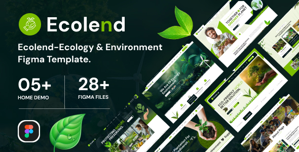 Ecolend - Ecology & Environment Figma Template.