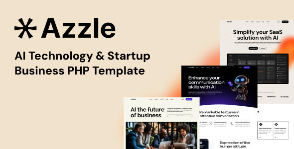 Azzle - AI Technology & Startup Business PHP Template