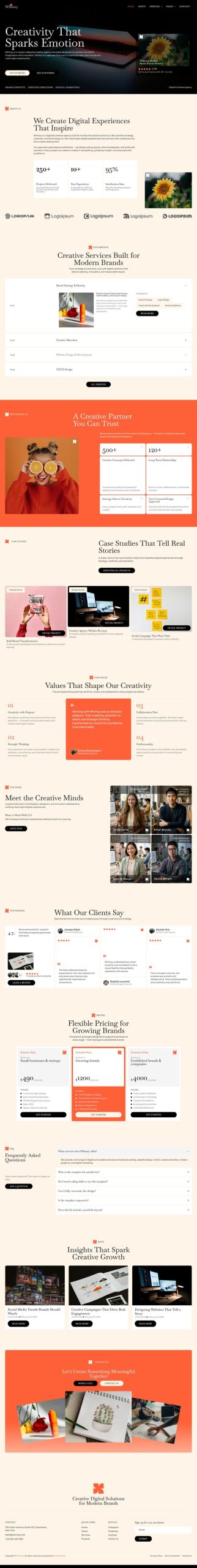 Whimsy - Digital & Creative Agency Elementor Template Kit