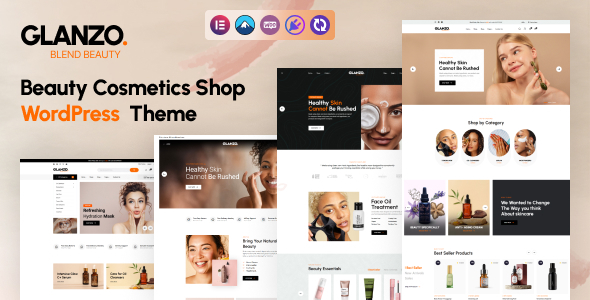 Glanzo - Beauty Cosmetics Shop WordPress Theme.