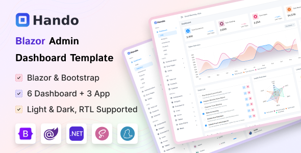 Hando - Blazor Server Admin & Dashboard Template