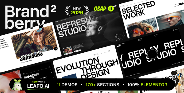 Brandberry – Creative Elementor Ai Powered WordPress Theme