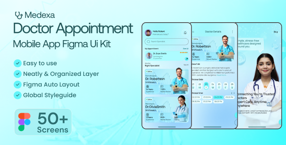 Medexa – Doctor Appointment Mobile App UI Kit