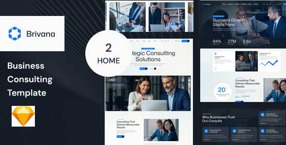 Brivana - Business Consulting Sketch Template