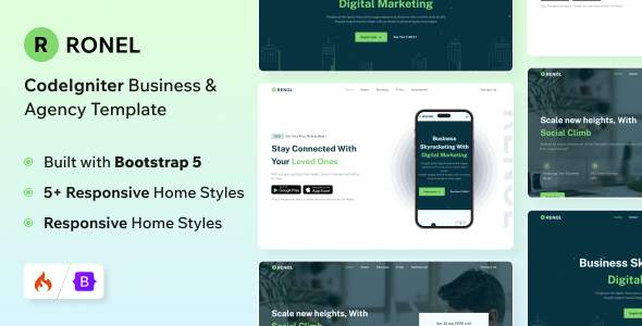 Ronel - CodeIgniter Landing Page Template