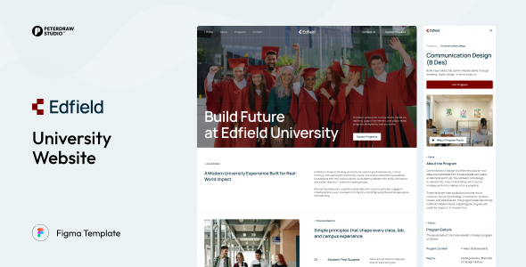 Edfield – University Website UI Figma Template