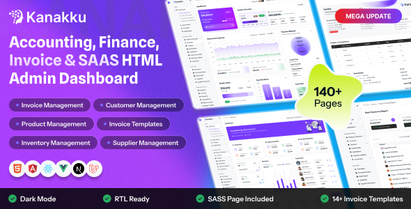Kanakku - Accounting, Financial Management & ERP Admin Template