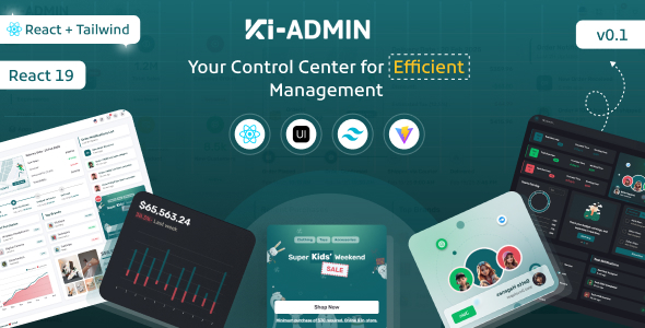 Ki-admin React + Tailwind + Typescript  Admin Dashboard Template