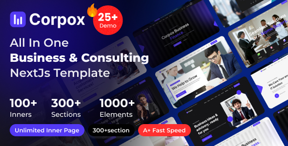 Corpox | Business Consulting React NextJs Template