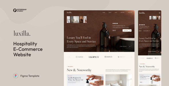 Luxilla - Hospitality E-Commerce Website UI Figma Template