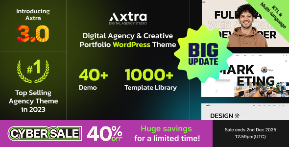 Axtra | Digital Agency Creative Portfolio Theme
