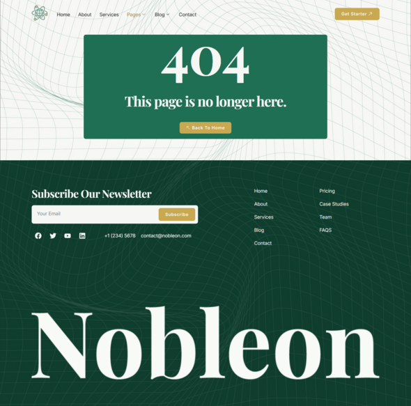 Nobleon - Business and Finance Consulting Elementor Template Kit
