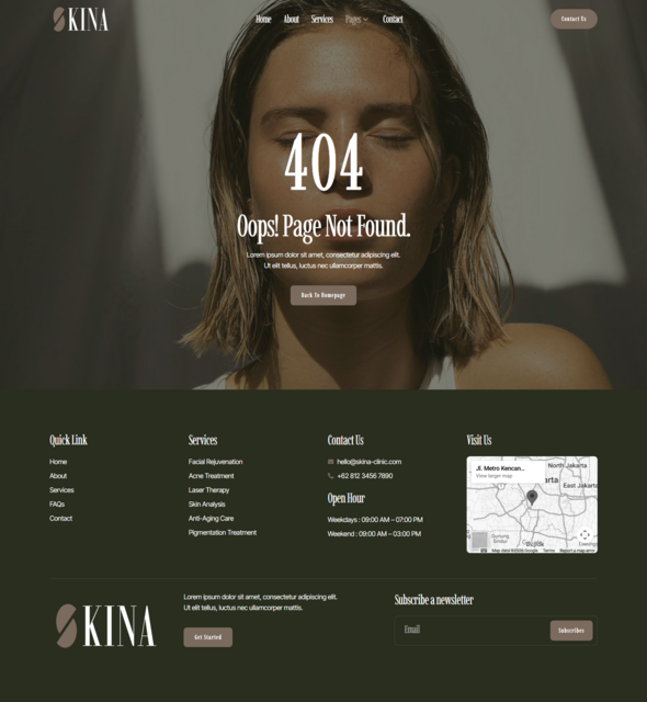 Skina - Skincare & Dermatology  Elementor Template Kit