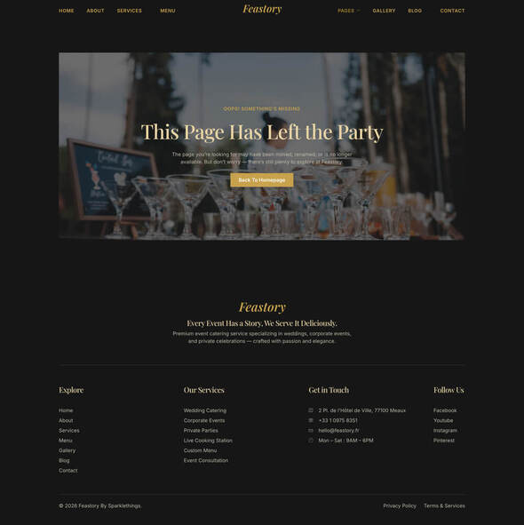 Feastory - Event Catering Service Elementor Template Kit