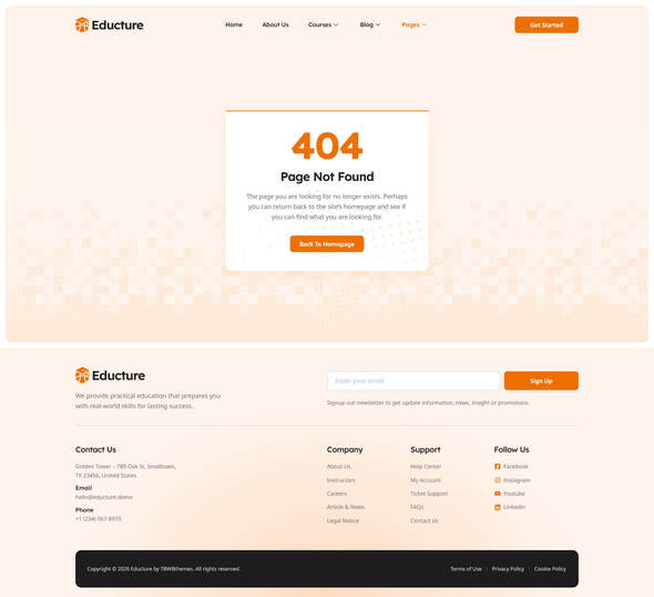 Educture - Online Course & Education Elementor Template Kit