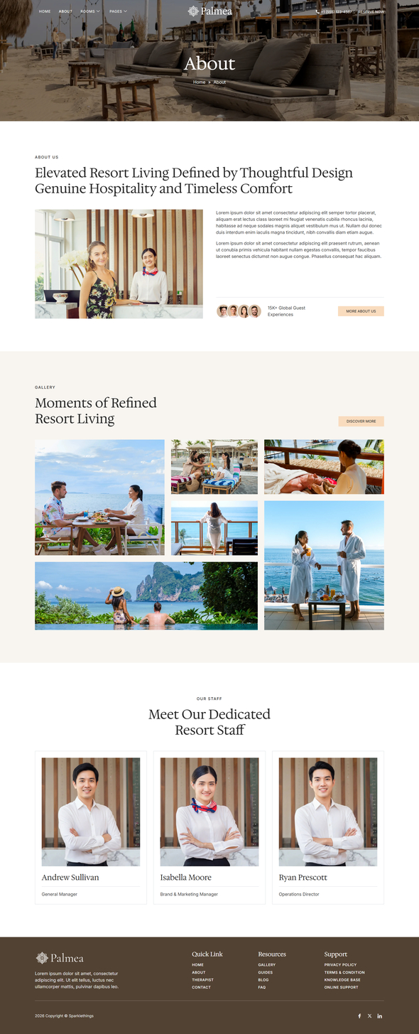 Palmea - Luxury Hotel & Resort Elementor Template Kit
