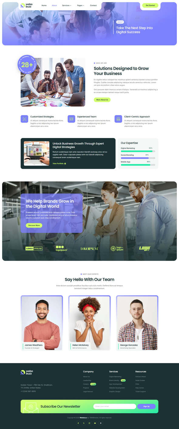 Webobuzz - Digital Marketing Agency Elementor Template Kit