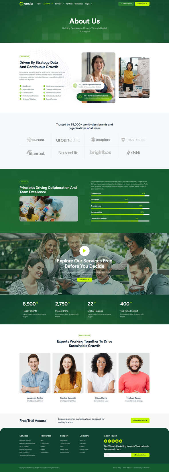 Grovia - Digital Marketing Agency Elementor Pro Template Kit