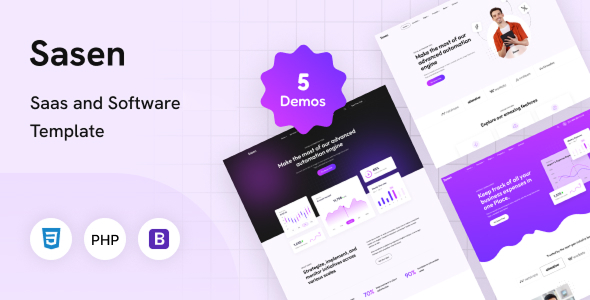 Sasen - Saas and Software PHP Template