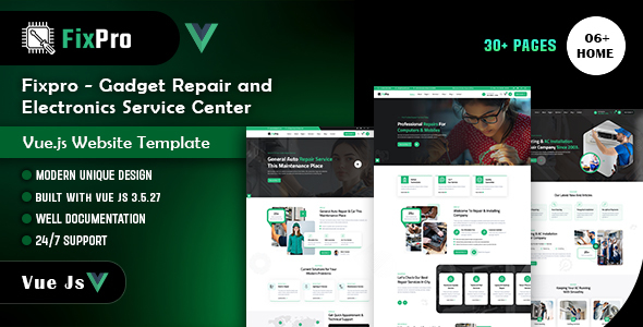 Fixpro – Electronics Repair Service Vue.js Template