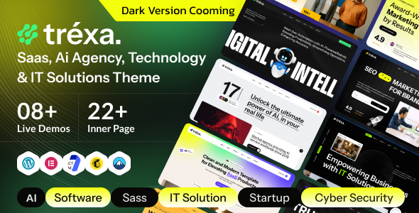 Trexa- Saas, Ai Agency, Technology & IT Solutions WordPress Theme