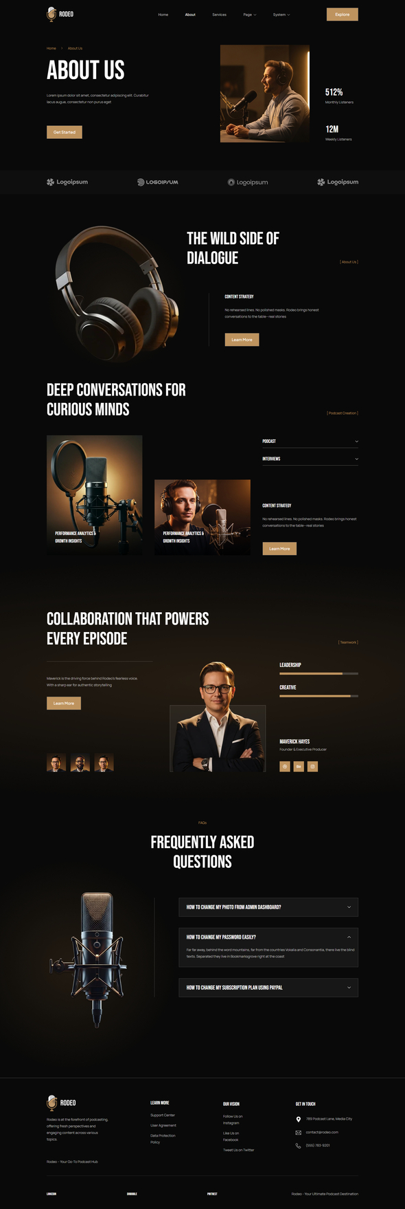 Rodeo - Podcast Channel Elementor Template Kit
