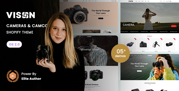 Vison - Cameras & Camcorders Shopify 2.0 Theme