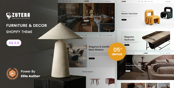 Zutera - Furniture & Decor Shopify 2.0 Theme