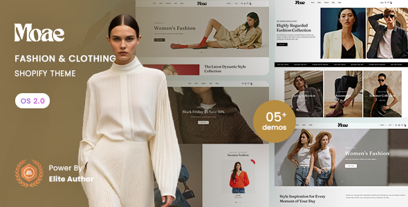Moae - Fashion & Clothing Shopify 2.0 Theme