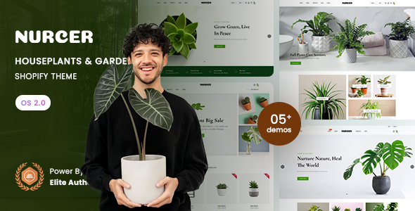 Preview image for Nurcer - Houseplants Store & Gardening Shopify 2.0 Theme
