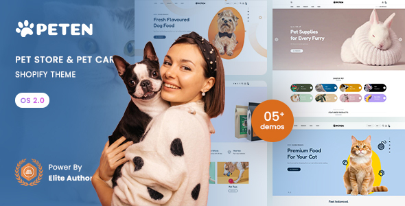 Peten - Pet Store & Pet Care Responsive Shopify 2.0 Theme product preview