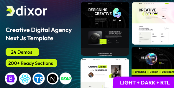 Dixor – Digital Agency Next Js Template