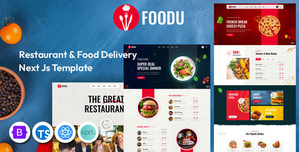 Foodu – Restaurant & Food Delivery Next JS Template