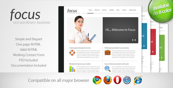 Focus - Simple One Page Template 2